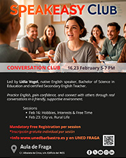 English conversation club at UNED Fraga